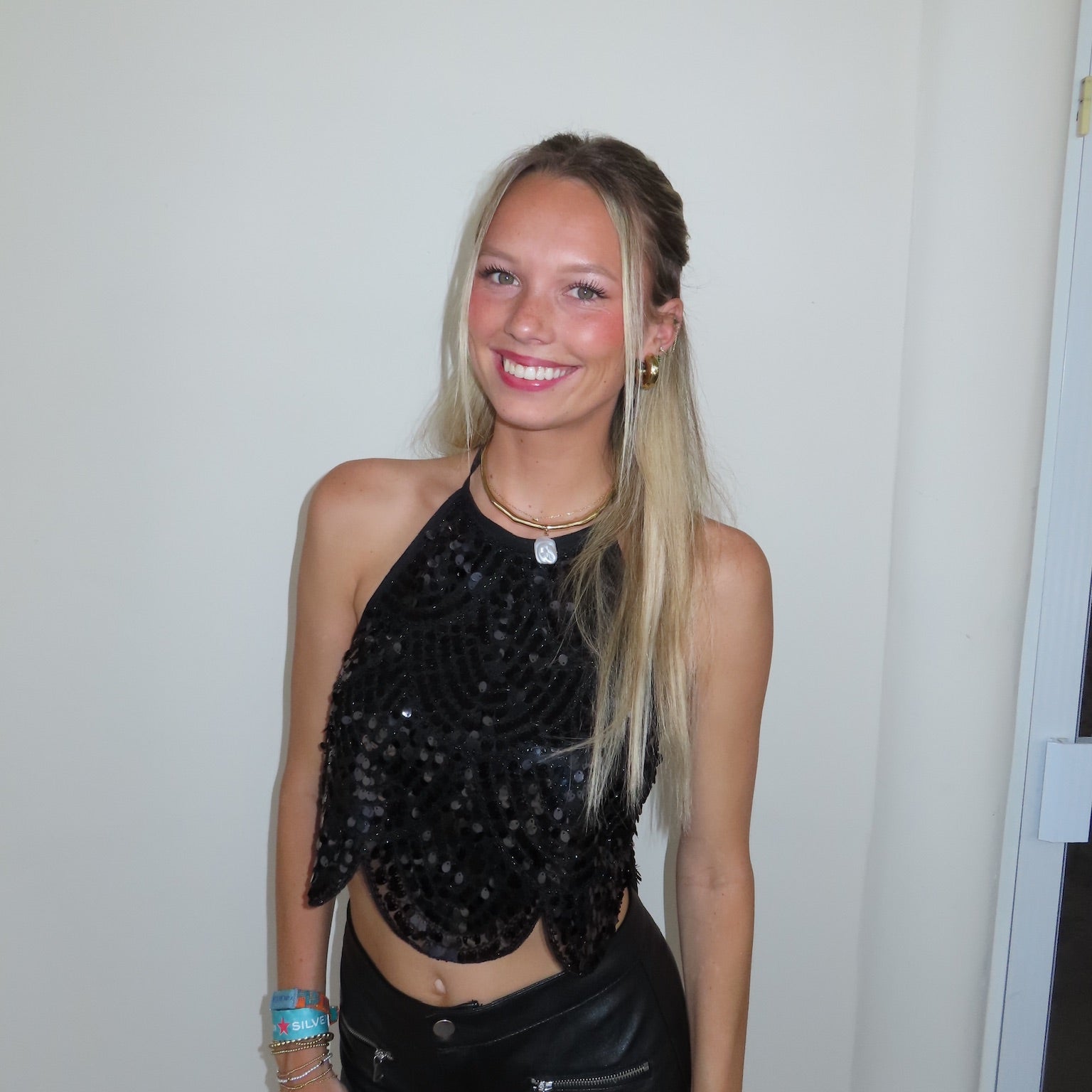 Sequin Halter Top