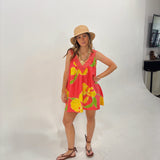 Coral Swing Mini Dress