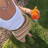 Caroline Striped Skirt