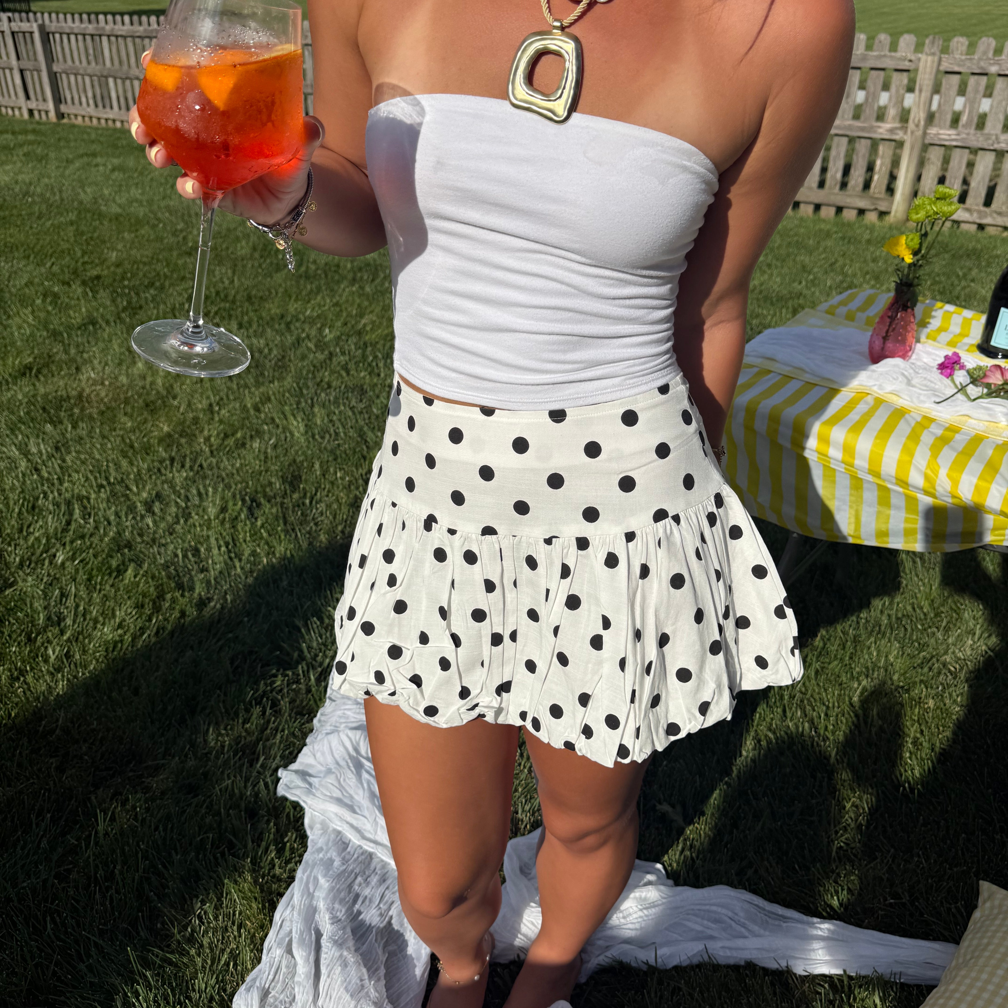 Polka Dot Bubble Skirt