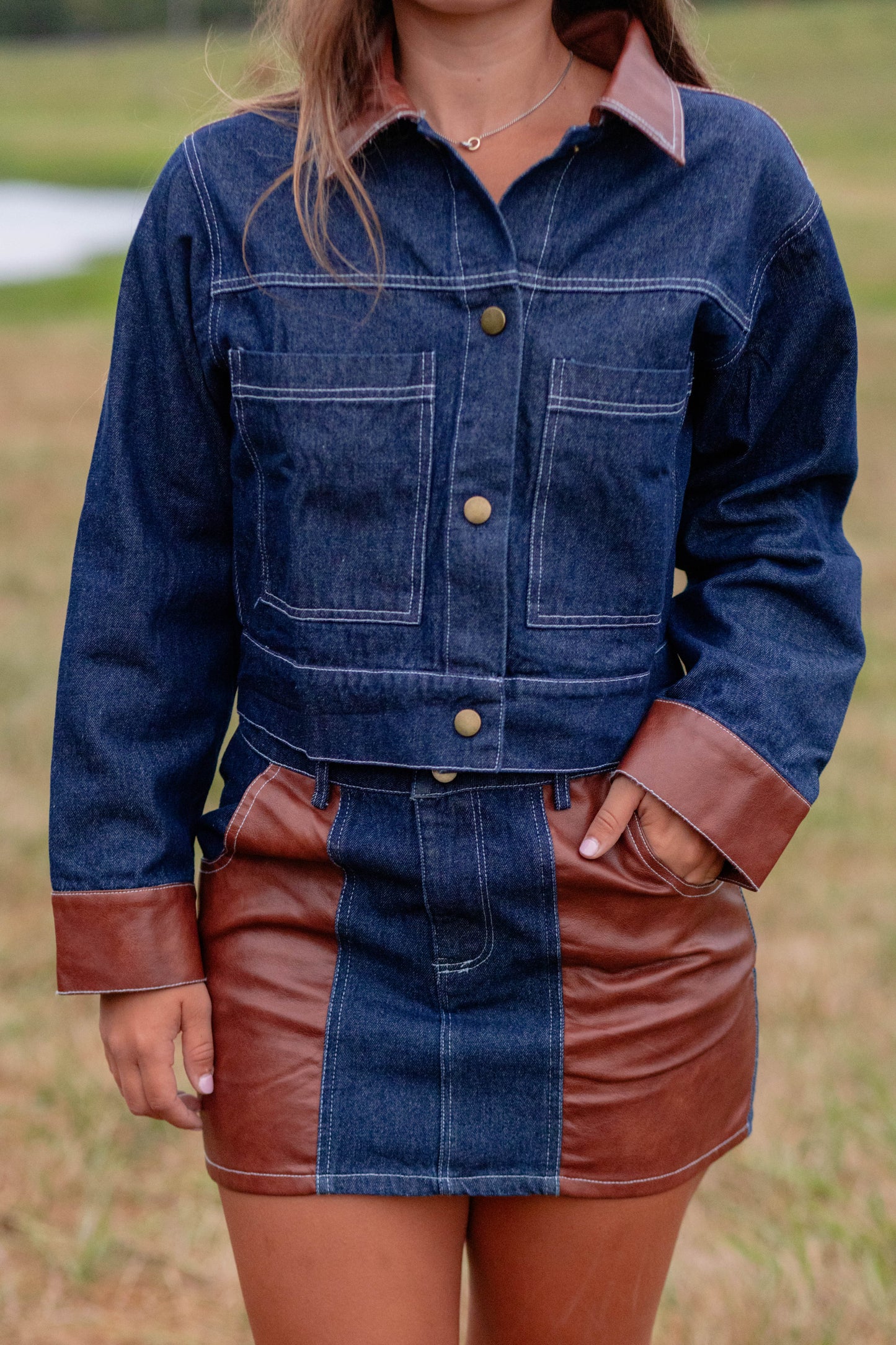 Denim Contrast Jacket
