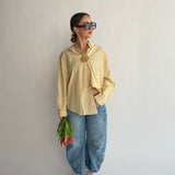 Yellow Striped Button Down