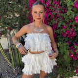 Ruffle Set White