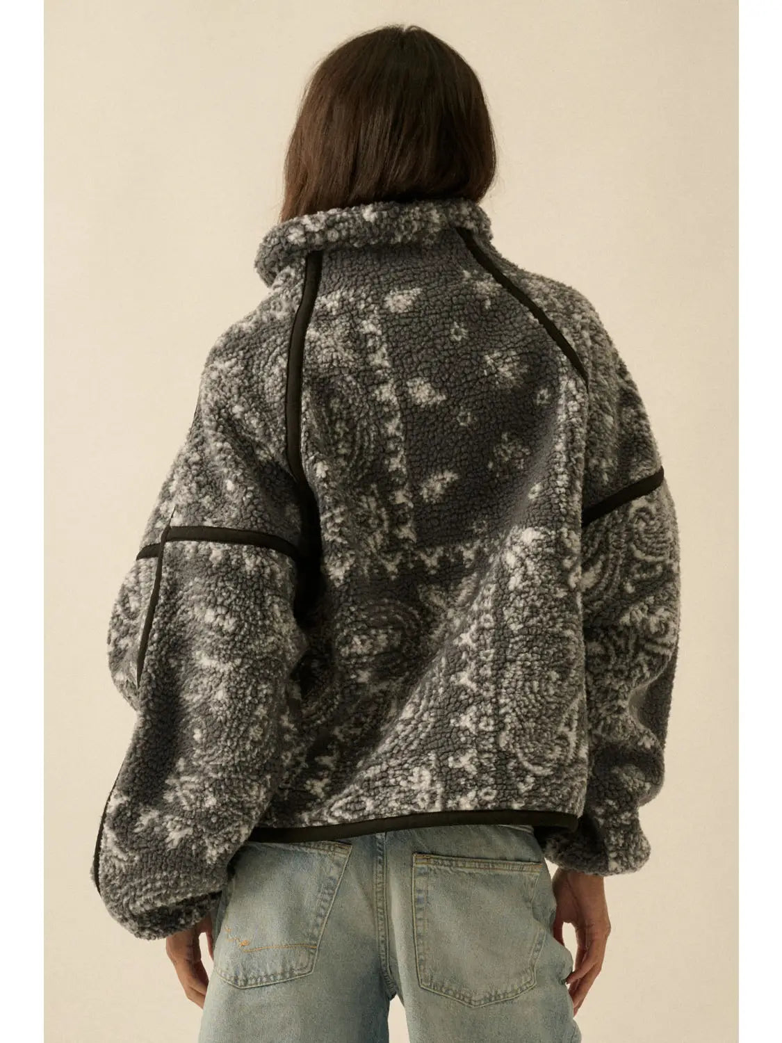 PREORDER Grey Bandana Sherpa Fleece