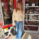 Ivory Fringe Knit Cardigan