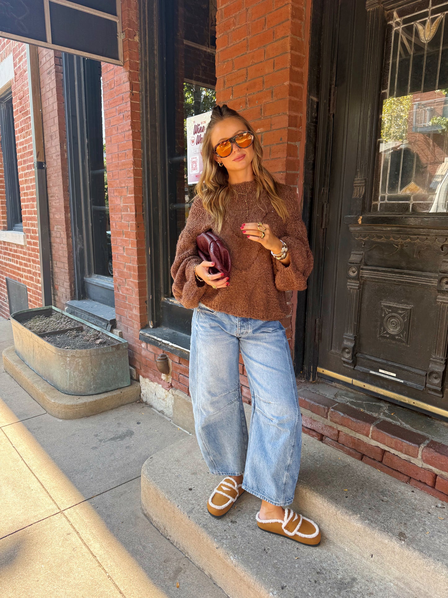 Brown Chunky Knit Sweater