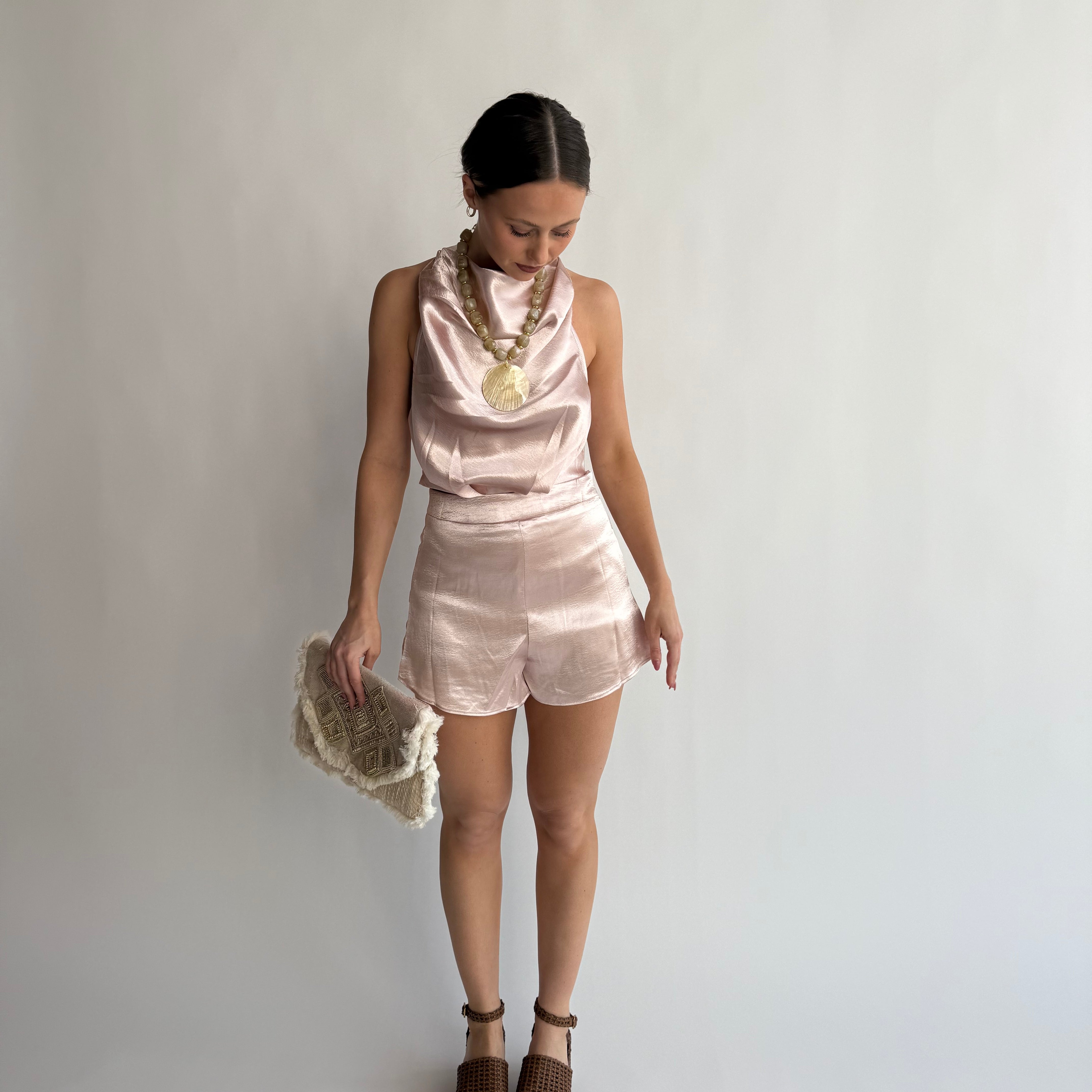 Rose Satin Set