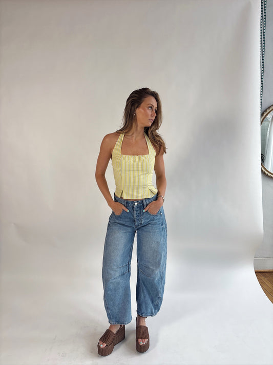 Lime Halter Top