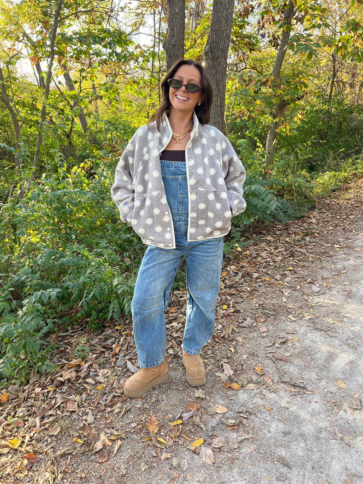 Polka Dot Sherpa Jacket