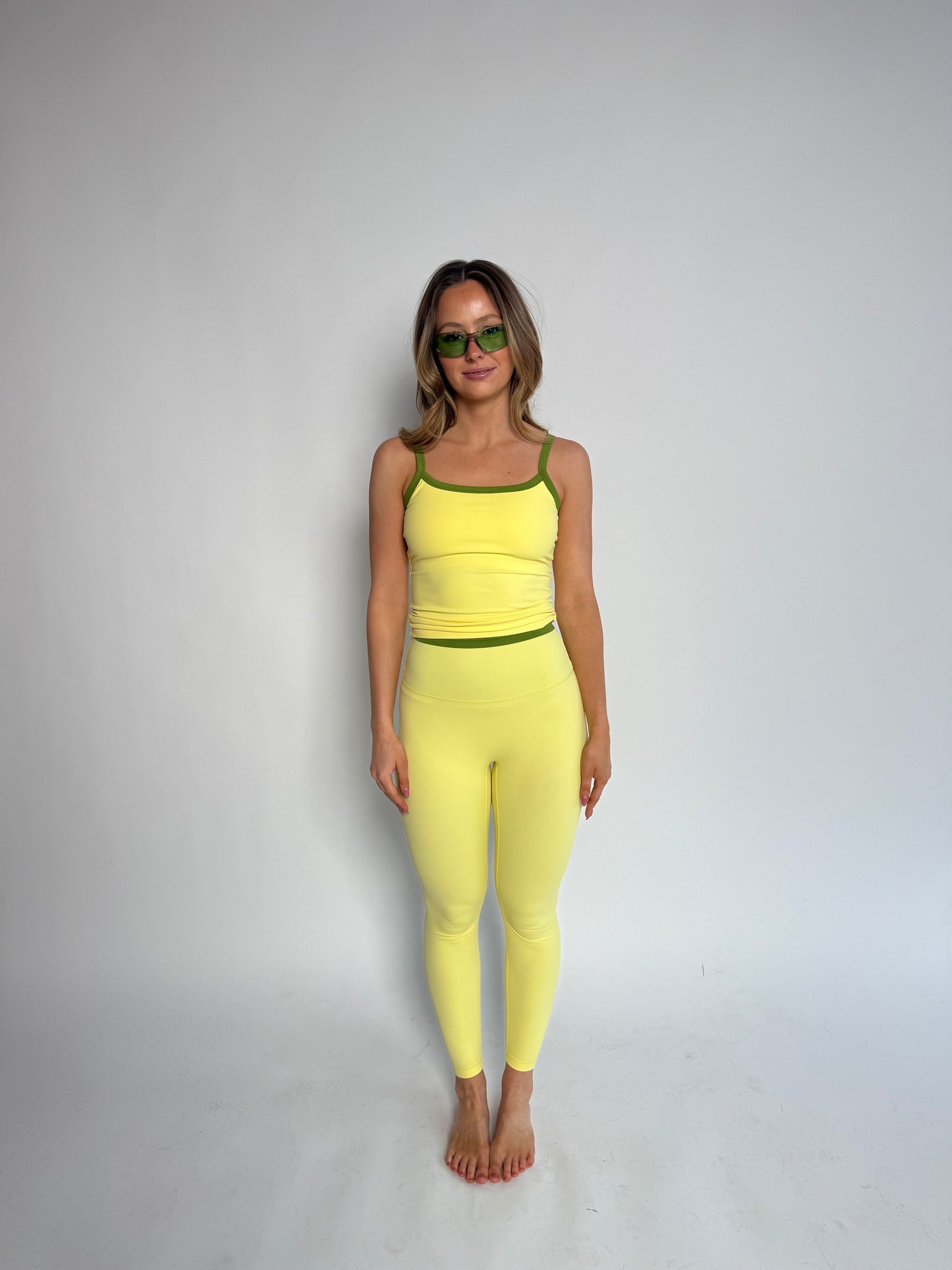 Sporty Lined Tank (YELLOW)