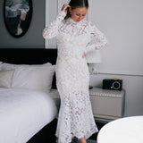 Floral Lace Midi Dress