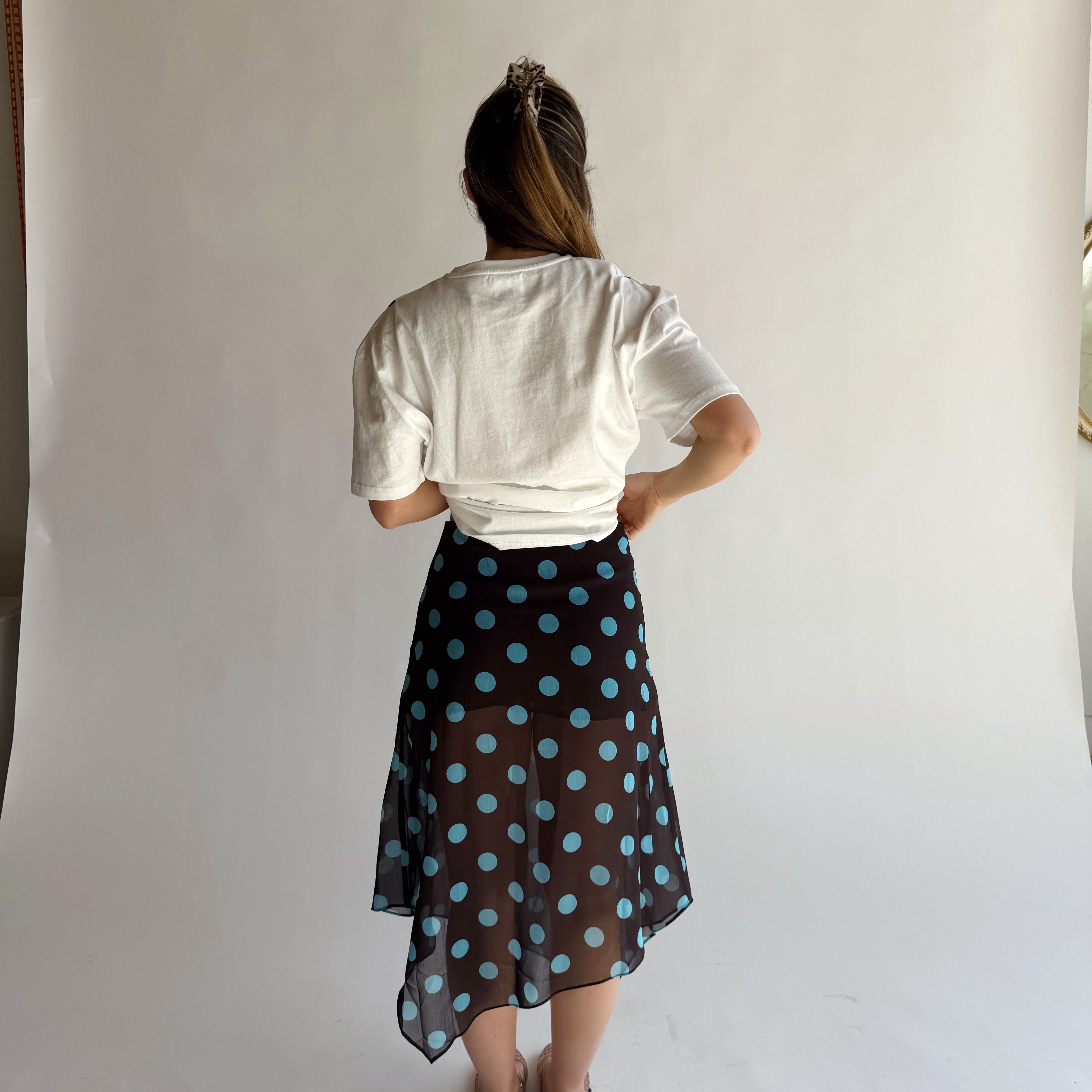 Polka Dot Sheer Skirt