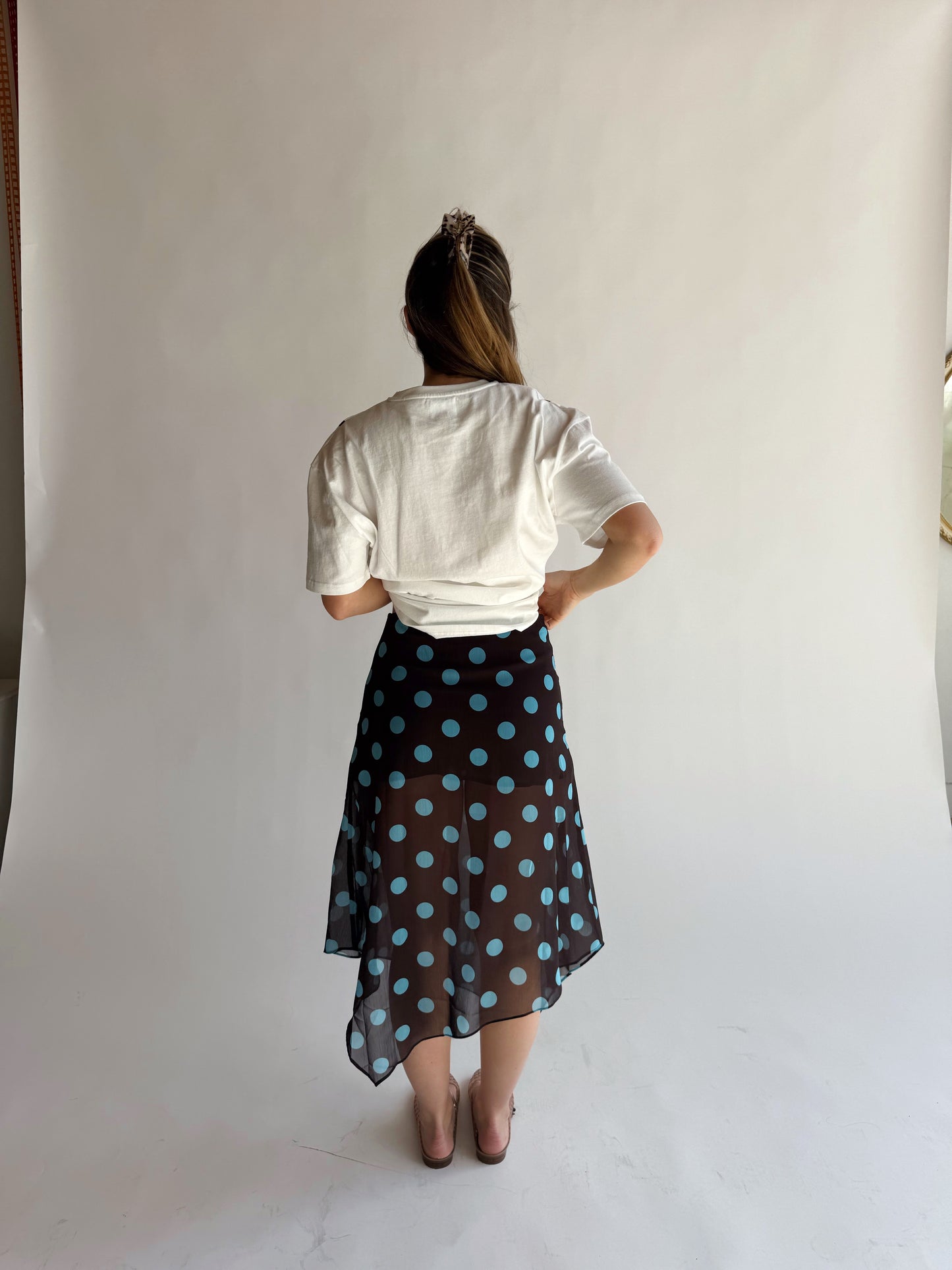 Polka Dot Sheer Skirt