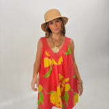Coral Swing Mini Dress