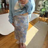 Patchwork Midi Skirt