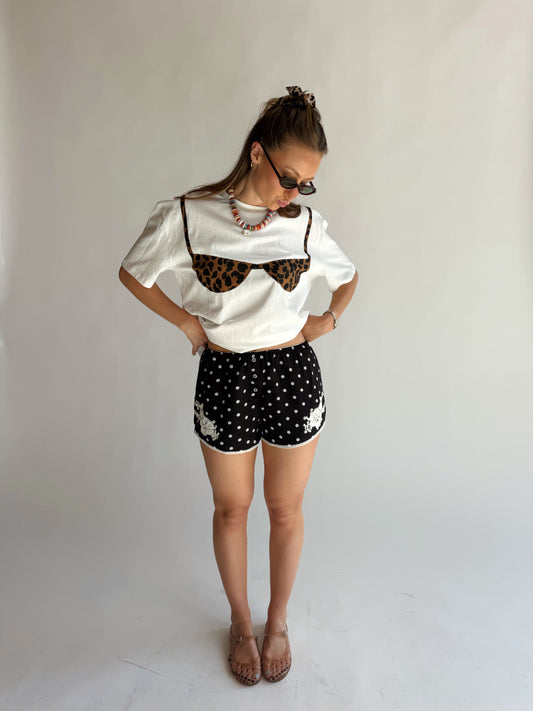 Polka Dot Lace Shorts