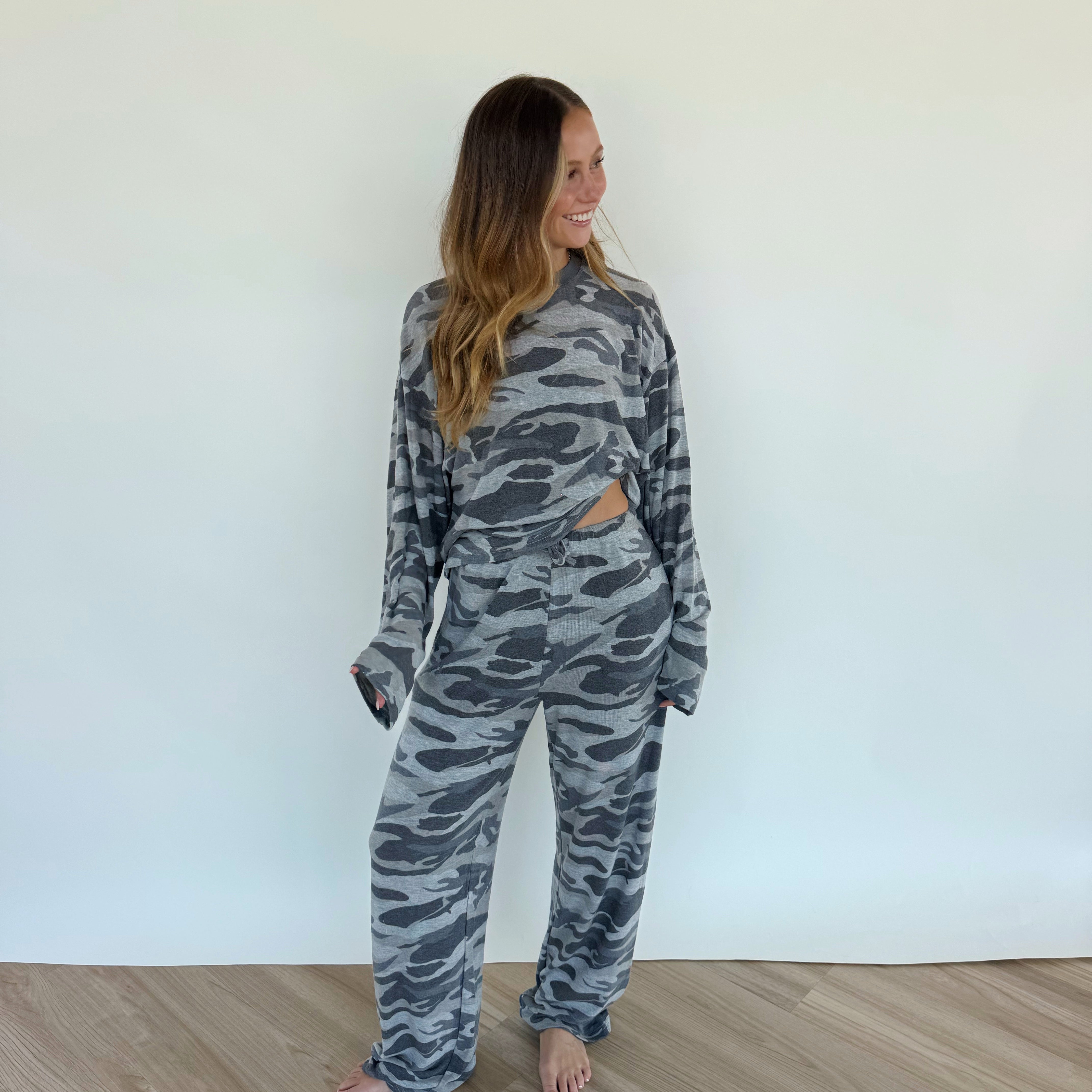 Grey Camo Lounge Set