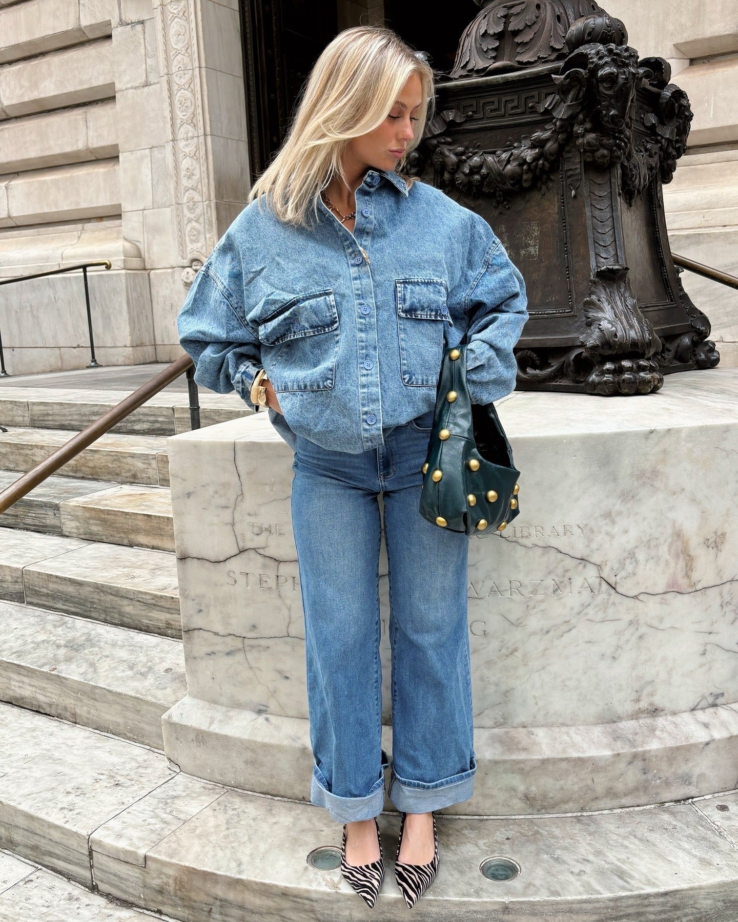 Button Down Denim Top