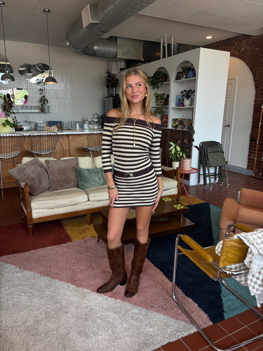 Miley Stripe Knit Dress