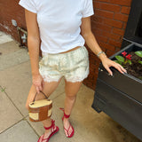 Green Paisley Shorts