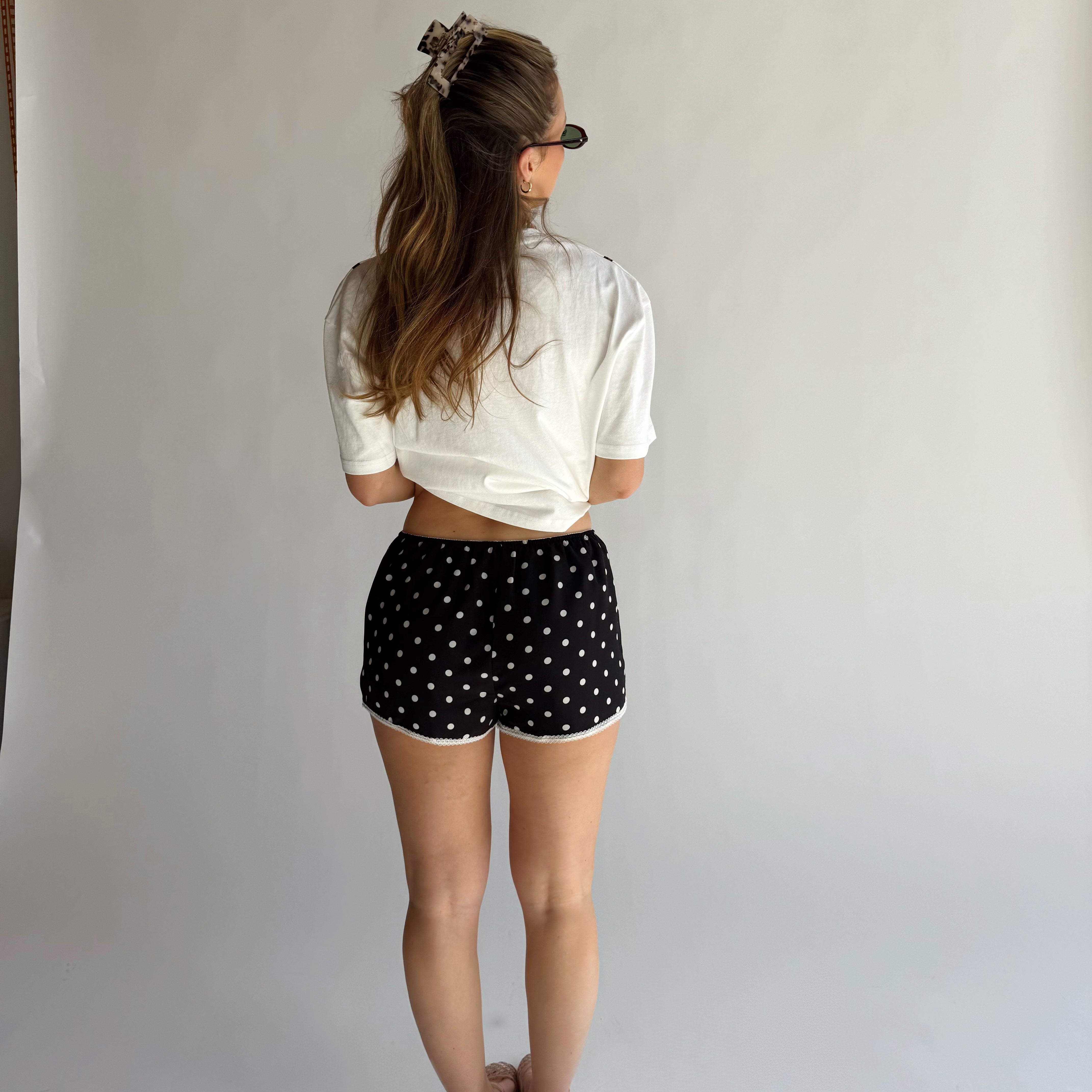 Polka Dot Lace Shorts
