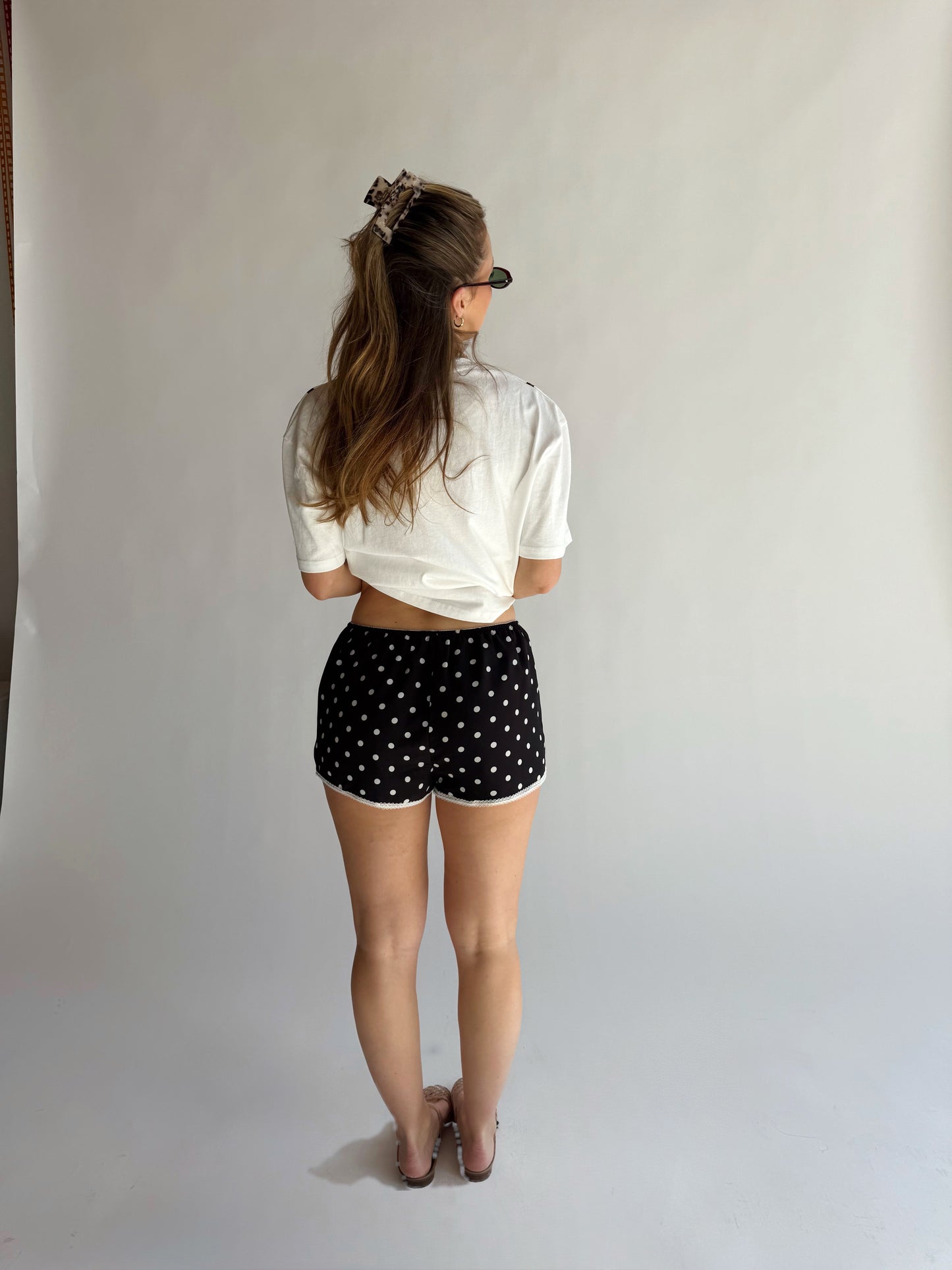 Polka Dot Lace Shorts