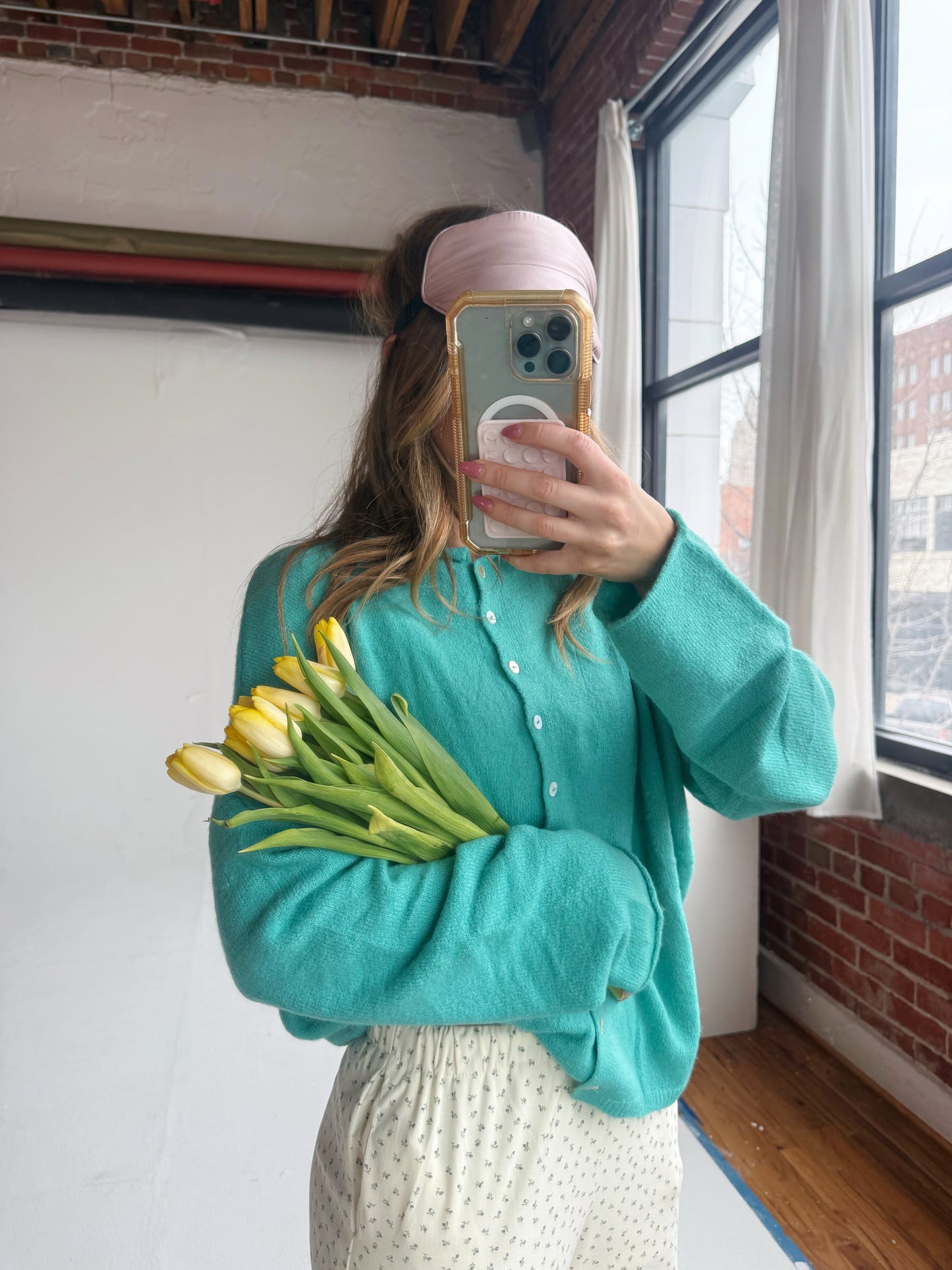 Teal Spring Cardigan