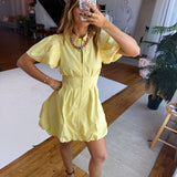 Butter Yellow Mini Dress