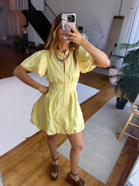 Butter Yellow Mini Dress