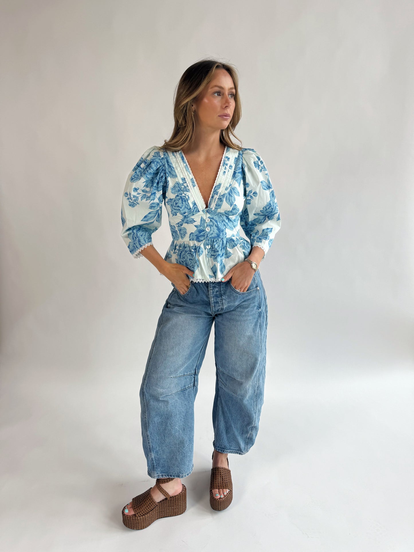 Ana Floral Puff Sleeve Blouse