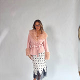 Chic Polka Dot Midi Skirt