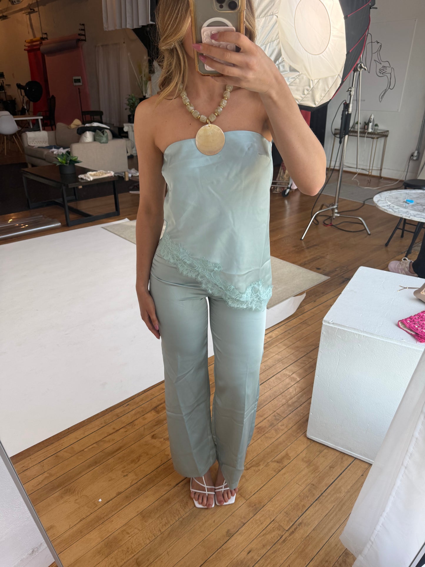 Mint Lace Set