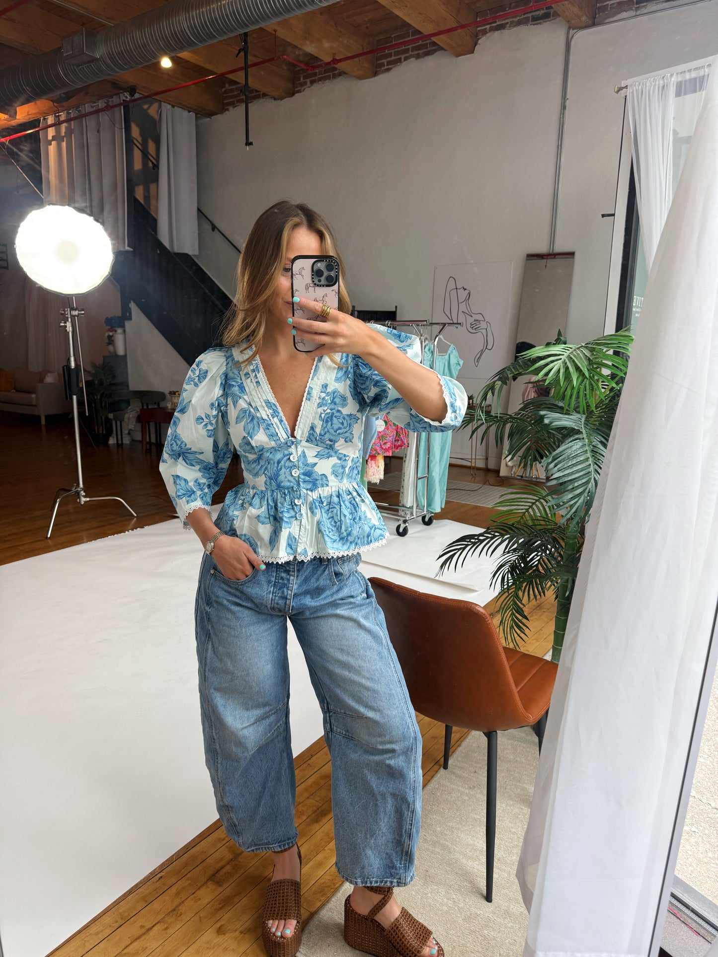 Ana Floral Puff Sleeve Blouse