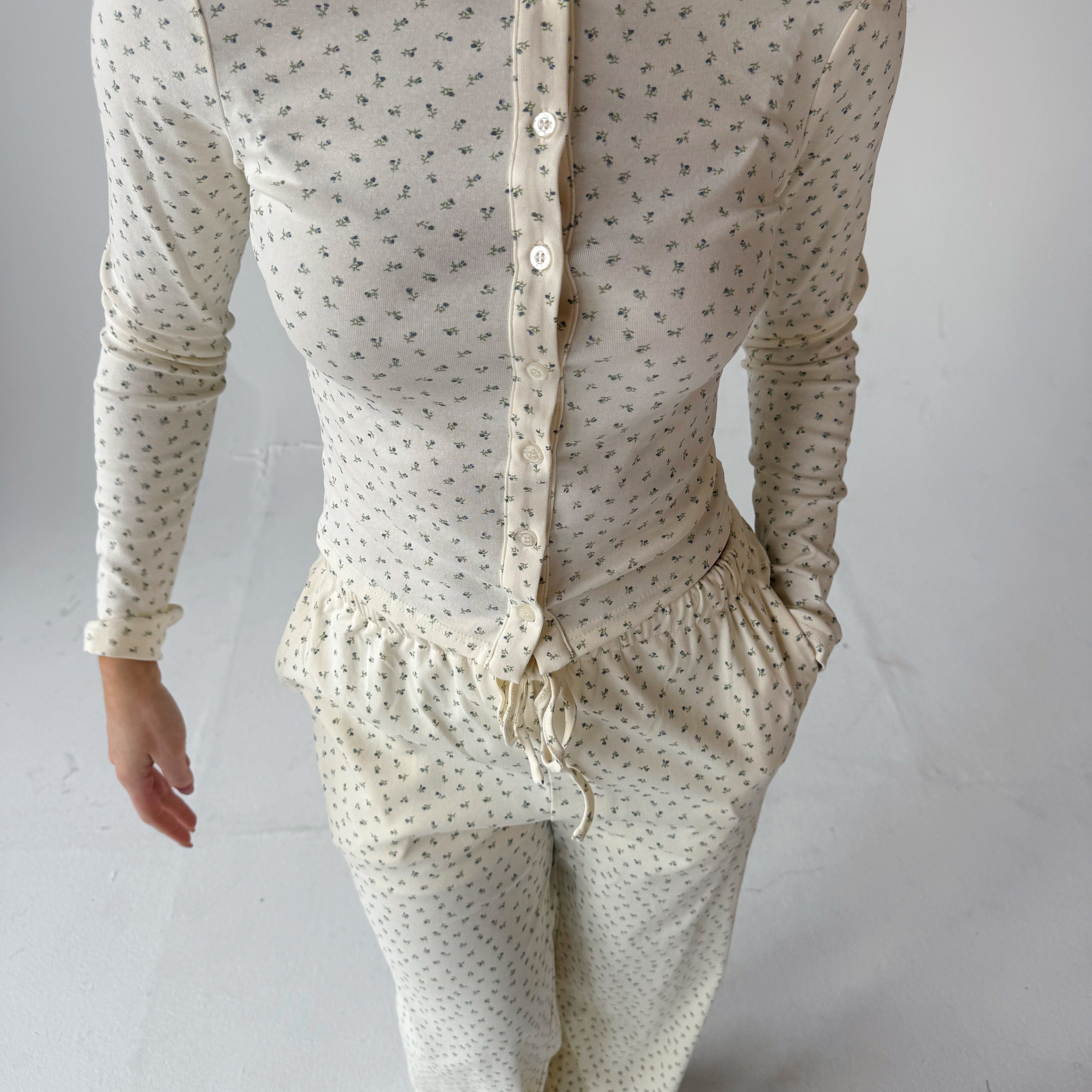Floral Button Front Long Sleeve
