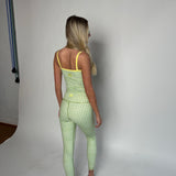 Sporty Double Layer Leggings (PLAID)