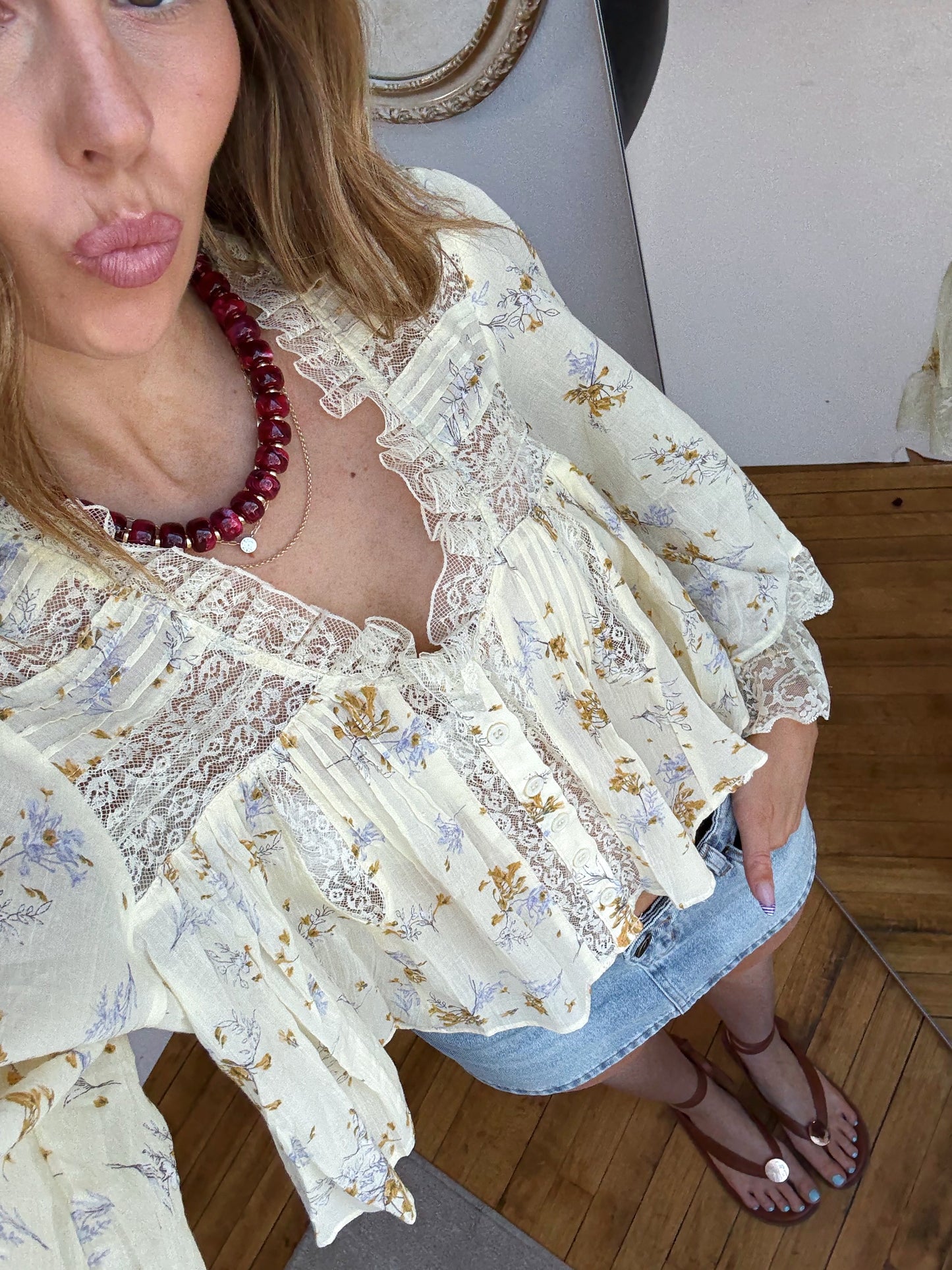 Yellow Floral Blouse