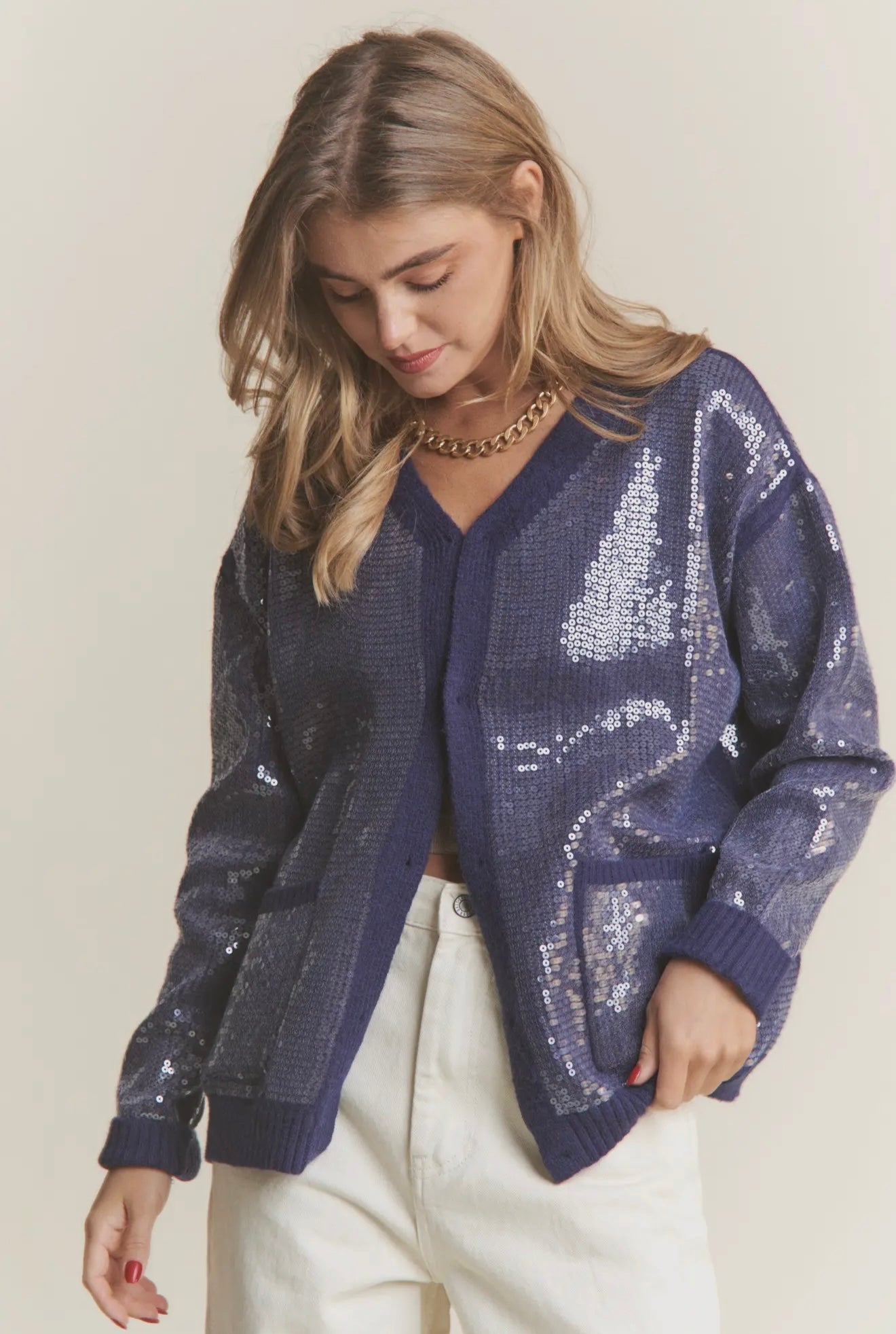 Cynthia Sequin Cardigan