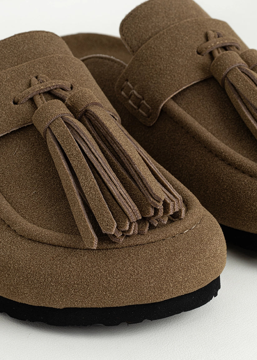 Taupe Suede Ariana Mule