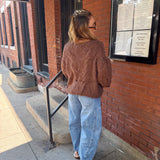 Brown Chunky Knit Sweater