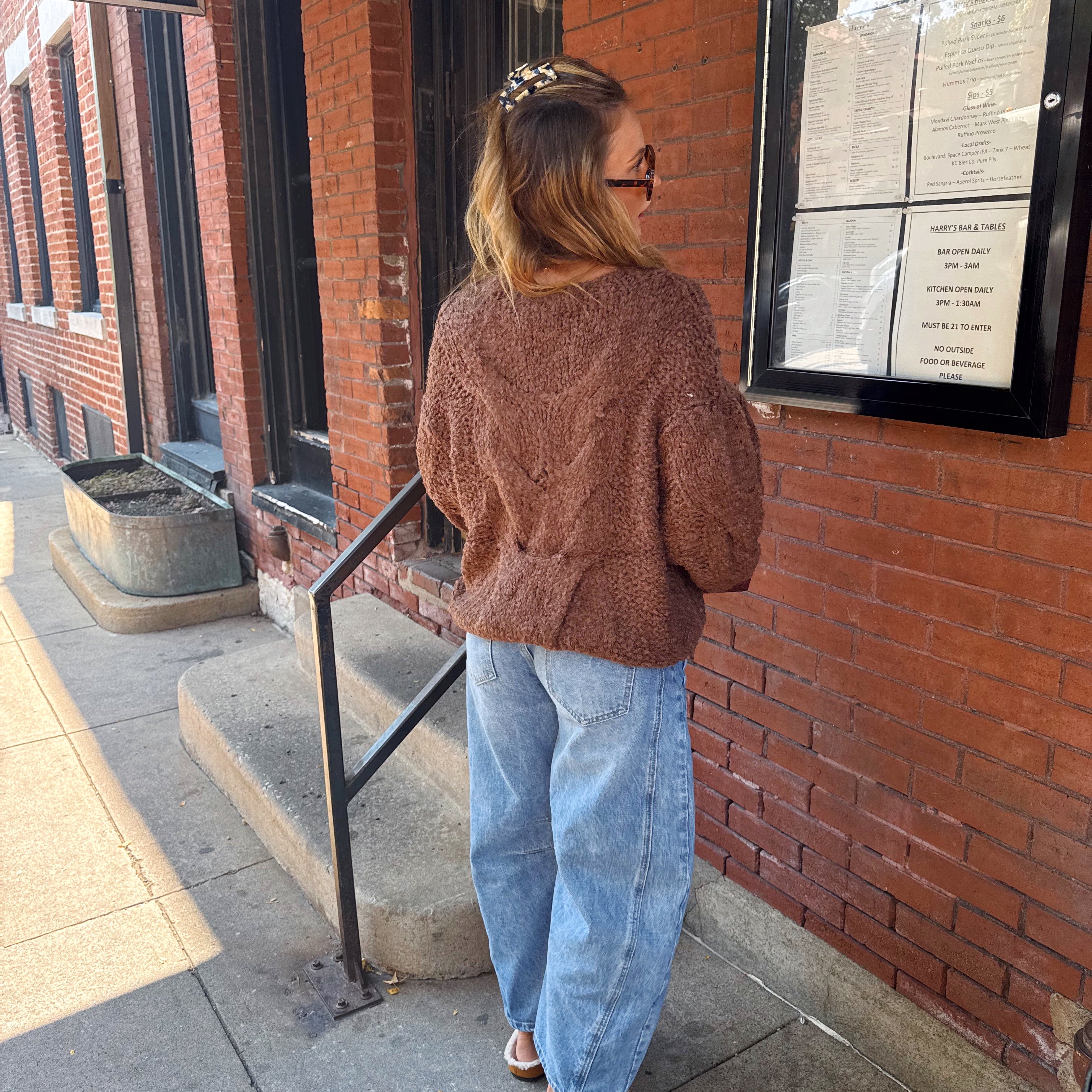 Brown Chunky Knit Sweater