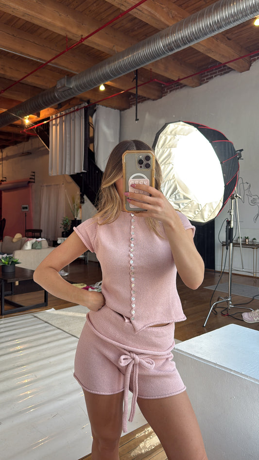 Lilliana Pink Knit Set