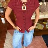 Maci Checkered Tie Shirt