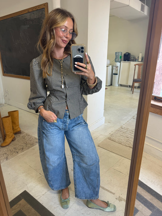 Maia Checkered Blouse