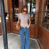 Cora Puff Sleeve Button Front Blouse