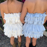Ruffle Set White