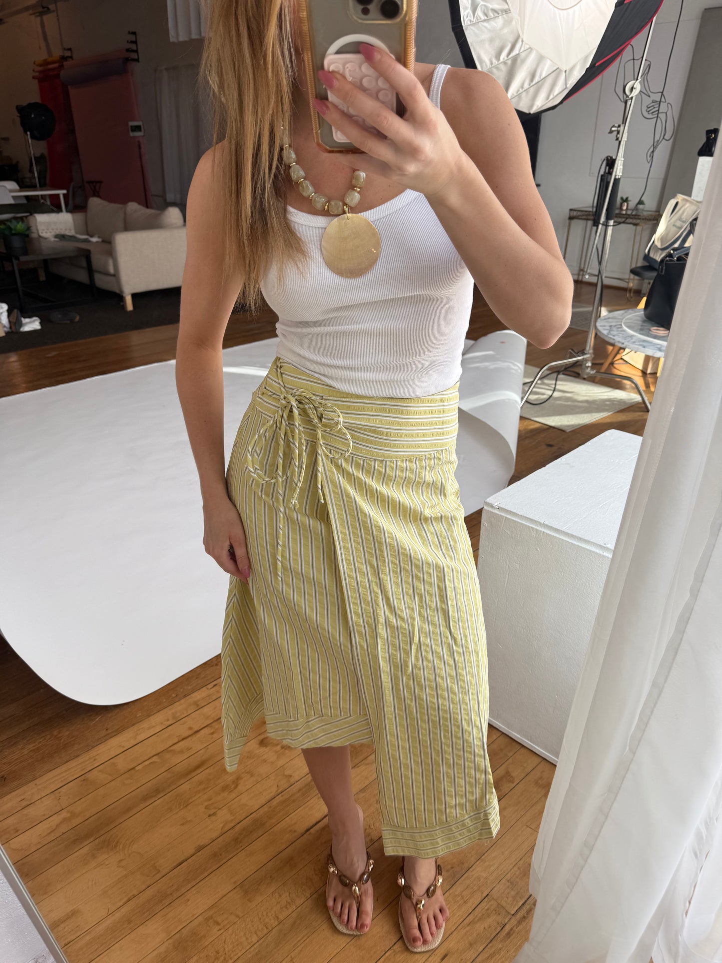 Lime Midi Skirt