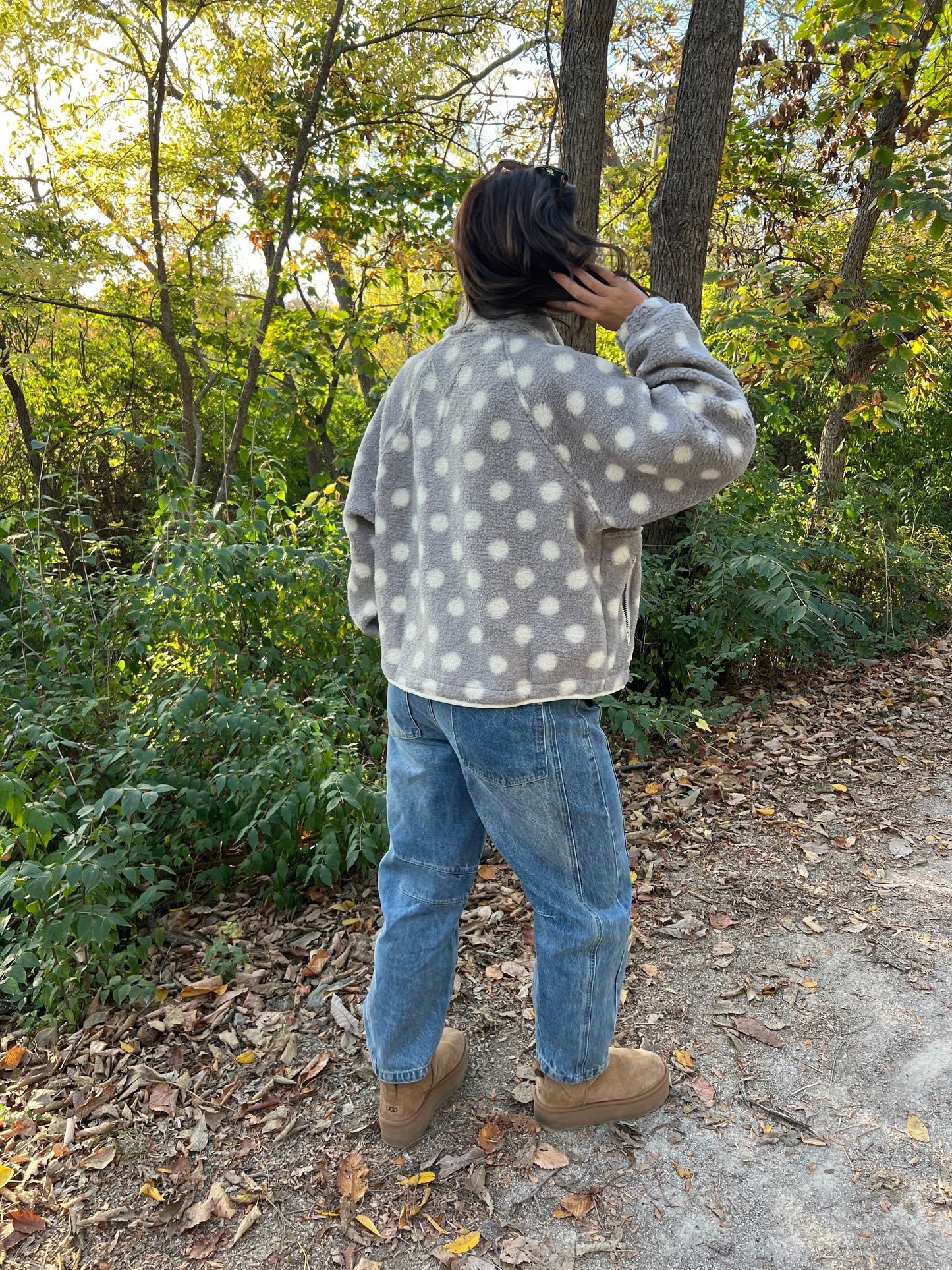 Polka Dot Sherpa Jacket