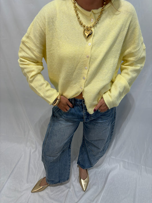 Butter Yellow Cardigan