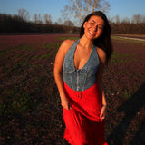 Denim Halter Top