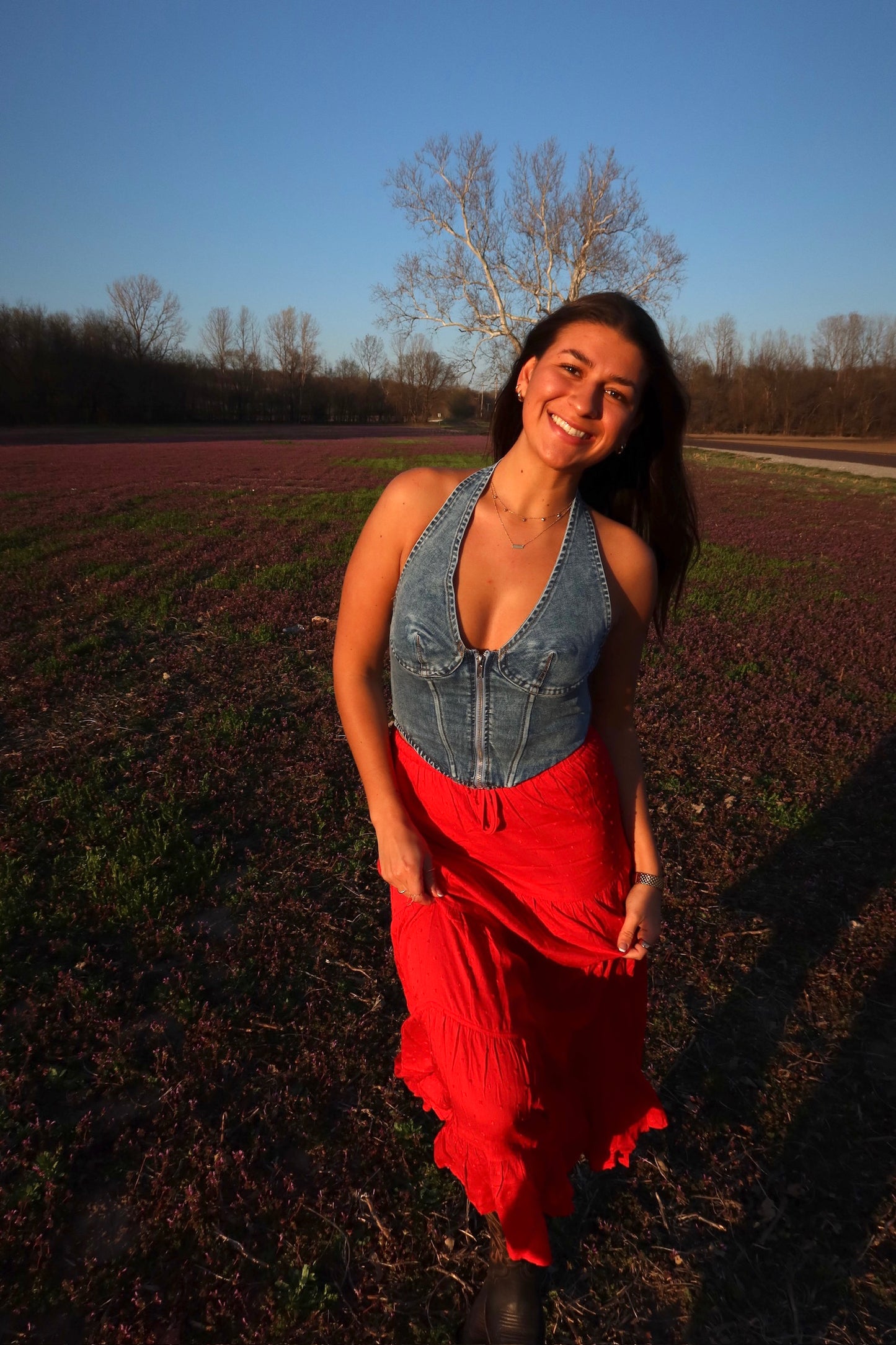 Denim Halter Top